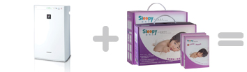 SHARP除菌空氣清淨機加sleepy防塵蹣寢具合購優惠